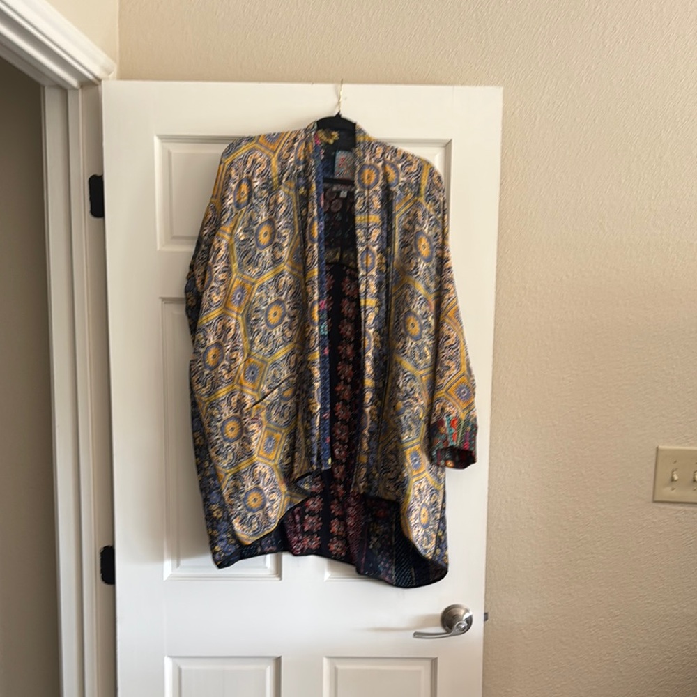 Johnny Was Multicolor Patterned Kimono